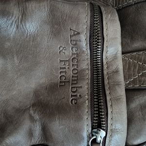 Authentic brown leather A&F shoulder bag